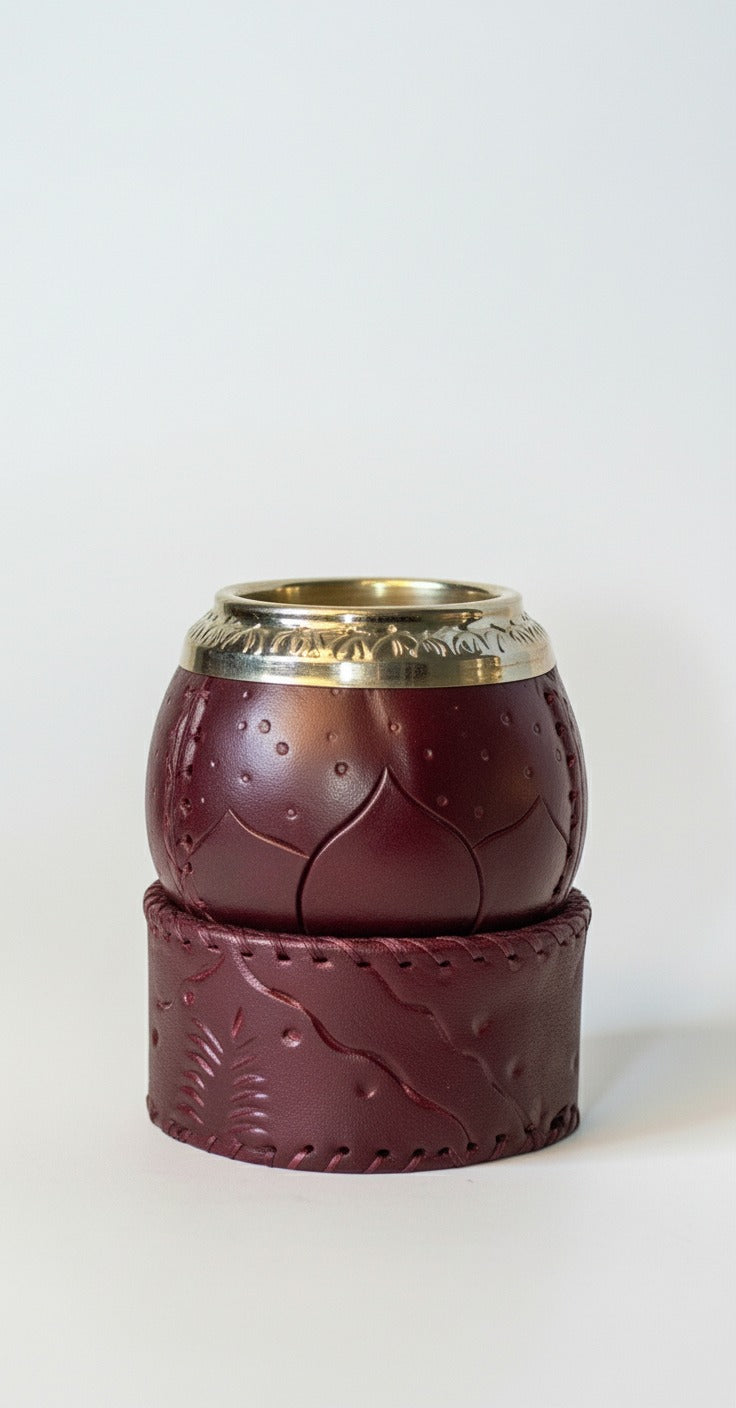 Mate Torpedo Cuero y Base Labradas