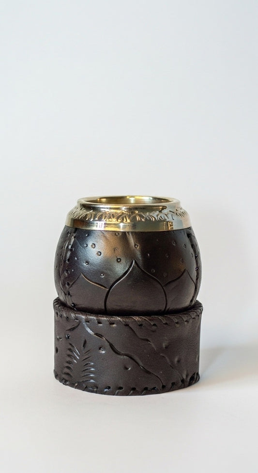 Mate Torpedo Cuero y Base Labradas